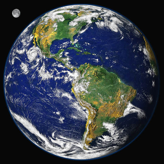 Satellite photo of Earth
